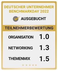 Teilnehmerbewertung Deutscher Unternehmer Benchmarkday 2022